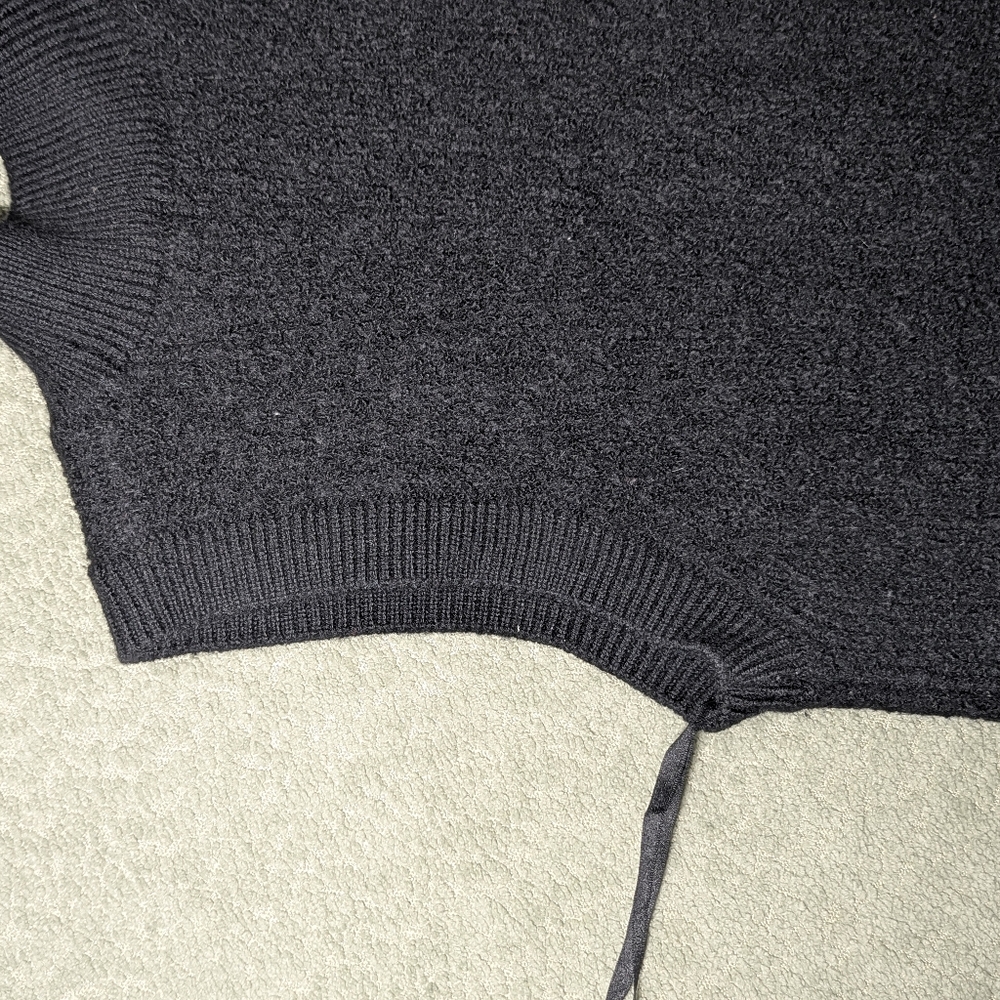 Aritzia Babaton Wool Ribbed Mini Dress | Black | Size L (Fits M) - Picture 6 of 12